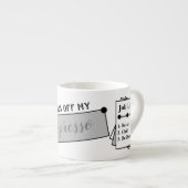 Tasse Expresso Nom monogramme refroidissement relaxer être heureu (Devant droit)