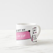 Tasse Expresso Nom monogramme refroidissement relaxer être heureu (Devant droit)