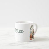 Tasse Expresso Nom personnalisé du bébé animal mignon (Devant droit)