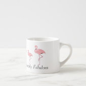 Tasse Expresso Nom personnalisé du groupe de Flamants roses roses (Droite)