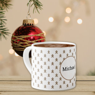 Tasse Expresso Nom sur Holiday Gingerbread Homme Motif 6oz
