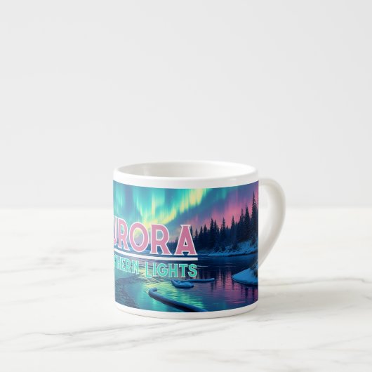 Tasse Expresso Northern Lights Aurora Borealis (Devant droit)