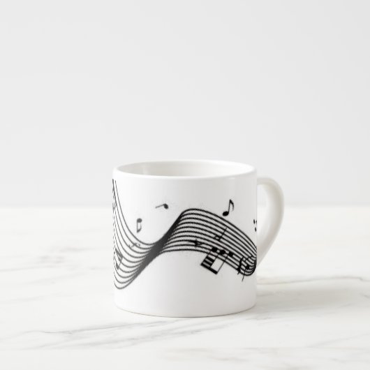Tasse Expresso Notes musicales (Devant droit)
