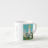 Tasse Expresso Notre-Dame de Fatima et les trois bergers (Devant droit)