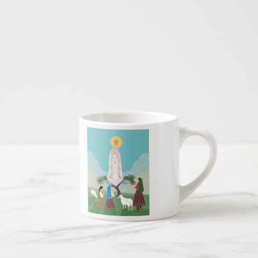 Tasse Expresso Notre-Dame de Fatima et les trois bergers (Droite)