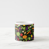 Tasse Expresso Nourriture sur un arrière - plan noir (Devant)