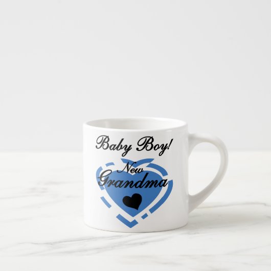 Tasse Expresso Nouveau Grand-mère Baby Boy Blue Heart Cadeaux (Droite)
