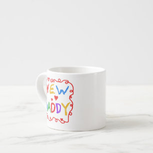 Tasse Expresso Nouveaux cadeaux de papa de couleurs primaires