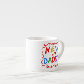 Tasse Expresso Nouveaux cadeaux de papa de couleurs primaires (Devant droit)