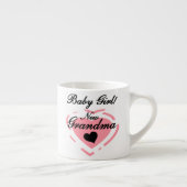 Tasse Expresso Nouvelle mamie Bébé Fille Coeur Rose Cadeaux (Droite)