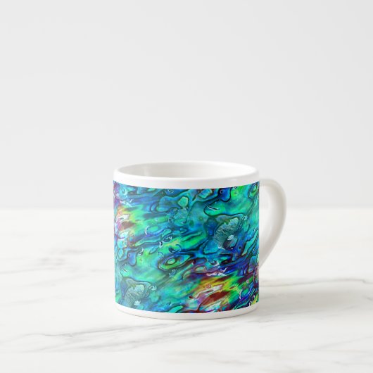 Tasse Expresso Nouvelle-Zélande Abalone Paua Shell Motif 1 (Devant droit)