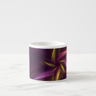 Tasse Expresso Nuances violettes Imaginaire Abstrait de fleurs