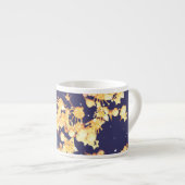 Tasse Expresso nuit hydrangée et or (Devant droit)