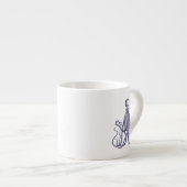 Tasse Expresso Octopus texturé Vintage (Devant droit)