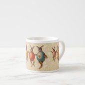 Tasse Expresso Oeufs dansants lapins de Pâques (Devant droit)
