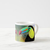 Tasse Expresso Oiseau Toco Toucan Exotique - Peinture - (Devant droit)