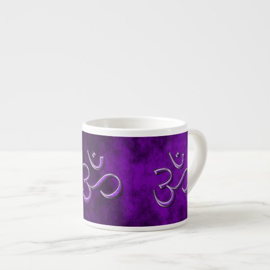 Tasse Expresso Om en pierre violette (Devant droit)