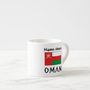 Tasse Expresso Oman Drapeau omanais Nom personnalisé
