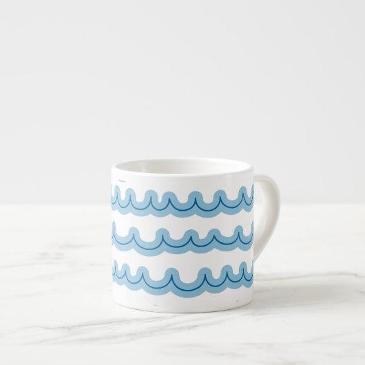 Tasse Expresso Ondes Whimsical Ocean (Devant droit)