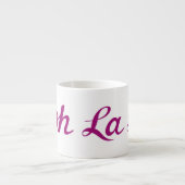 Tasse Expresso Ooh La La Script Magenta (Devant)