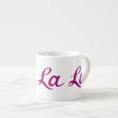 Tasse Expresso Ooh La La Script Magenta (Devant droit)
