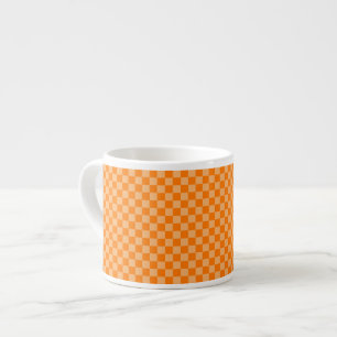 Tasse Expresso Orange Combination Checkerboard par ShirleyTaylor