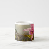 Tasse Expresso Orchidée avec deux colibris Heade (Devant)