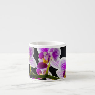 Tasse Expresso Orchidée blanche et violette
