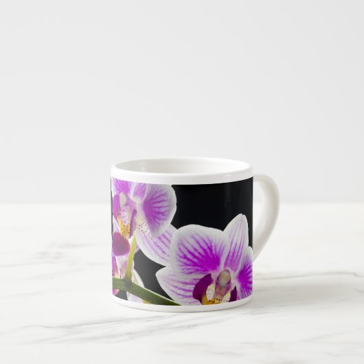Tasse Expresso Orchidée blanche et violette (Devant droit)