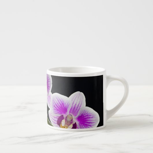 Tasse Expresso Orchidée blanche et violette (Droite)