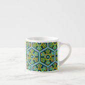 Tasse Expresso Oriental bleu jaune vert ottoman turc Hexagon (Droite)