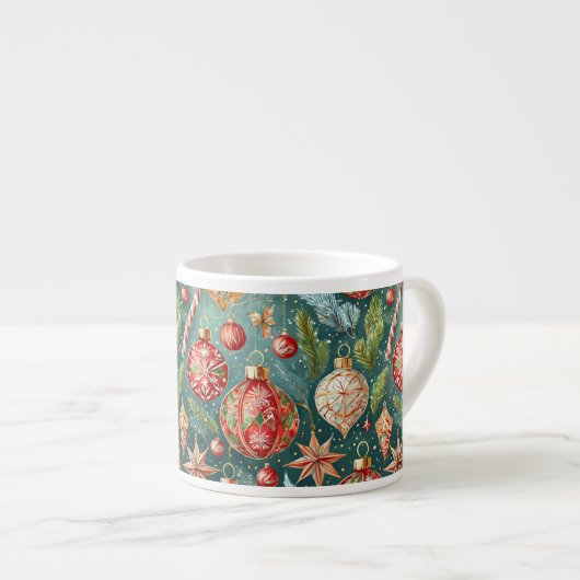 Tasse Expresso Ornements de fêtes (Devant droit)