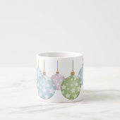 Tasse Expresso Ornements De Noël Pastel Moderne Avec Étoiles (Devant)