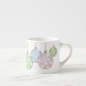 Tasse Expresso Ornements De Noël Pastel Moderne Avec Étoiles (Droite)