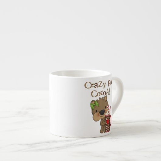 Tasse Expresso Ours de fille fou pour le cacao (Devant droit)
