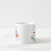 Tasse Expresso Ours d'hiver et baies de raies rouges (Devant)