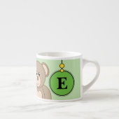 Tasse Expresso Ours en peluche mignon jaune vert avec étoiles enf (Droite)