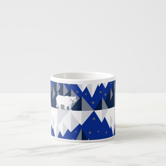 Tasse Expresso Ours polaire sur Iceberg Motif sans couture. (Devant)