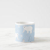 Tasse Expresso Ours polaires mignons (Devant)