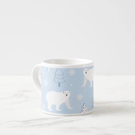 Tasse Expresso Ours polaires mignons (Devant gauche)