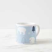Tasse Expresso Ours polaires mignons (Devant droit)