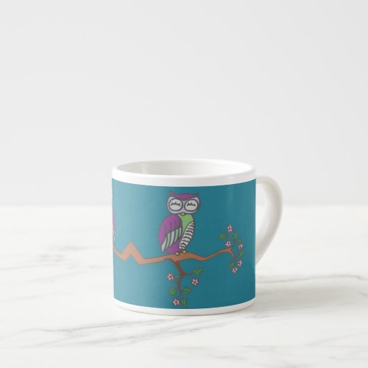Tasse Expresso Owl art Night Blue (Devant droit)
