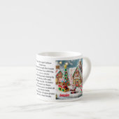 Tasse Expresso Pain d'épices Père Noël Ajouter Nom de l'enfant Co (Devant droit)