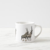 Tasse Expresso Paire mignonne d'oryxes de dessin animé (Droite)