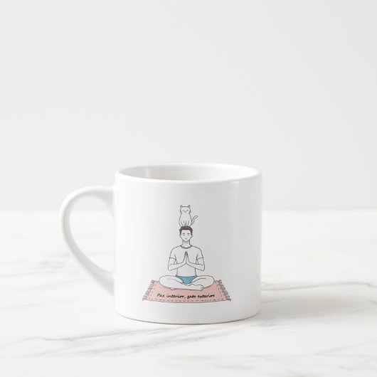 Tasse Expresso Paix Intérieure, Chat Extérieur (Gauche)