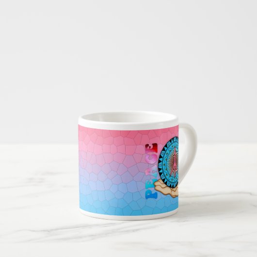 Tasse Expresso Paix ~ Soleil (Devant droit)