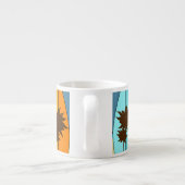 Tasse Expresso Palmier surfant de planches de surf de plage (Dos)
