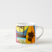 Tasse Expresso Palmier surfant de planches de surf de plage (Droite)