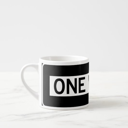 Tasse Expresso Panneau de sens unique (Gauche)
