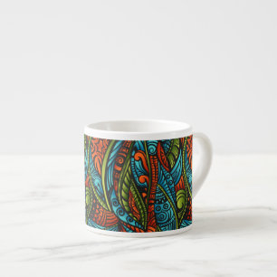Tasse Expresso Papier peint ethnique abstrait